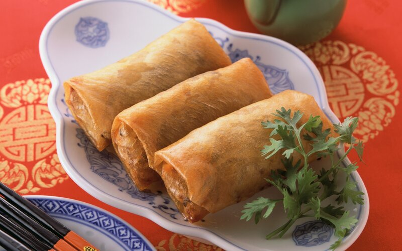 Three Spring Rolls — Red