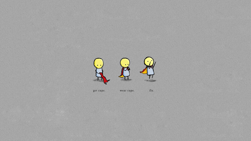 Three Stick Figures