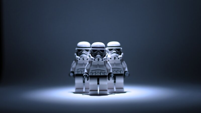 Three Stormtrooper Figures — White