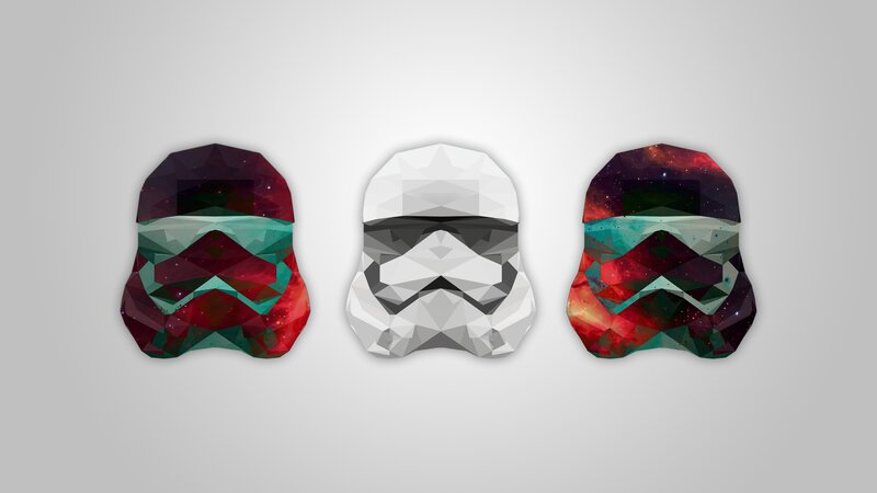 Three Stormtrooper Helmets — White
