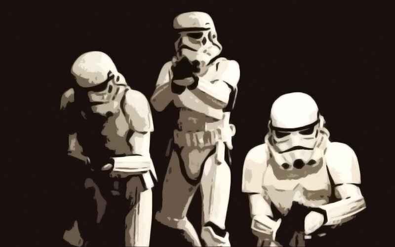 Three Stormtroopers — White