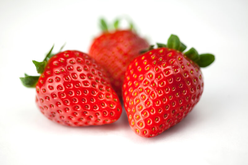 Three Strawberries — Red