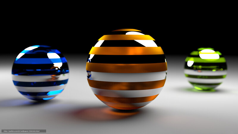 Three Striped Spheres — Black