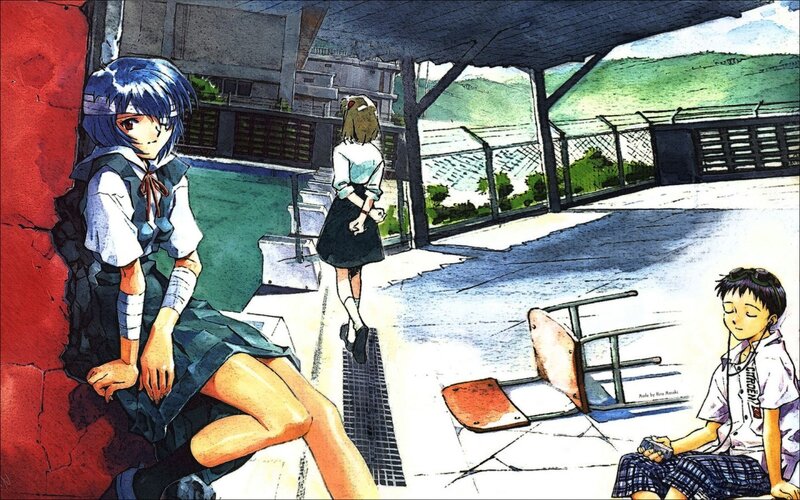 Three Students at School