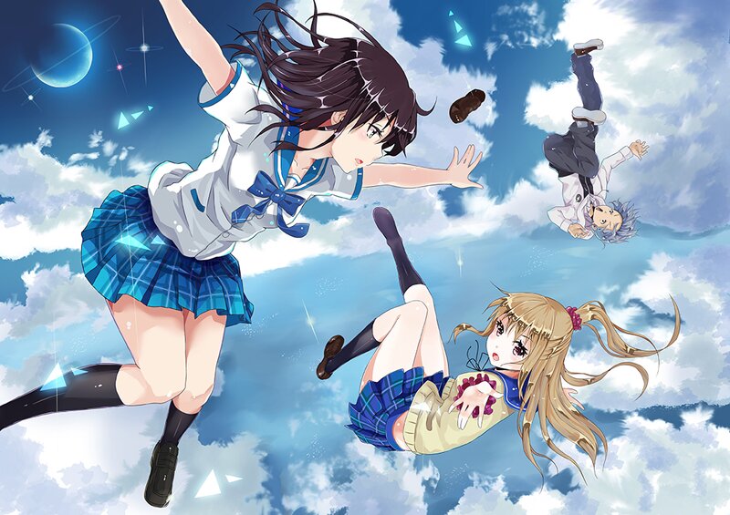 Three Students Falling