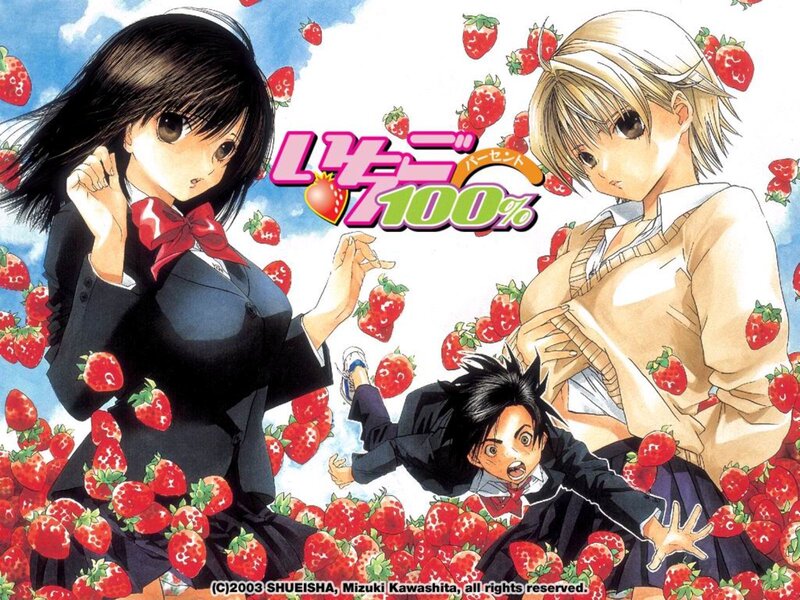 Three Students in a Strawberry Field