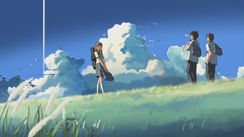 Three Students in Field