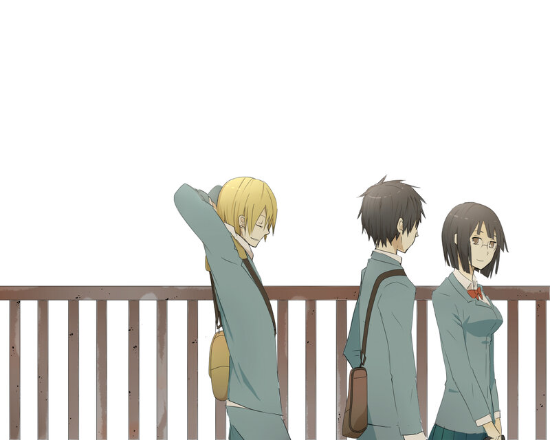 Three Students on a Bridge