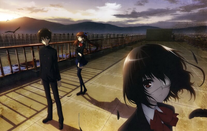 Three Students on Rooftop — Brown