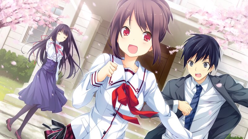 Three Students Running