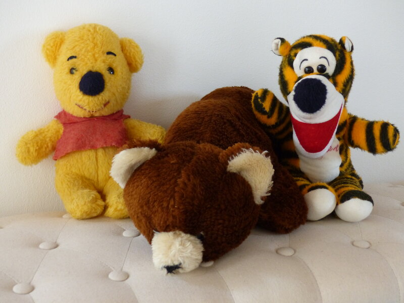 Three Stuffed Animals — Yellow