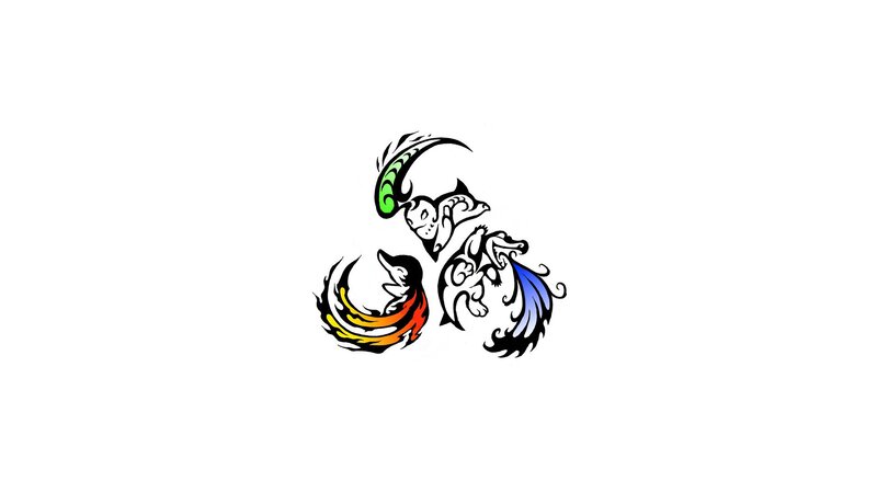 Three Stylized Birds
