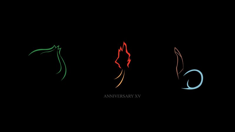 Three Stylized Creature Silhouettes — Black, Minimalist