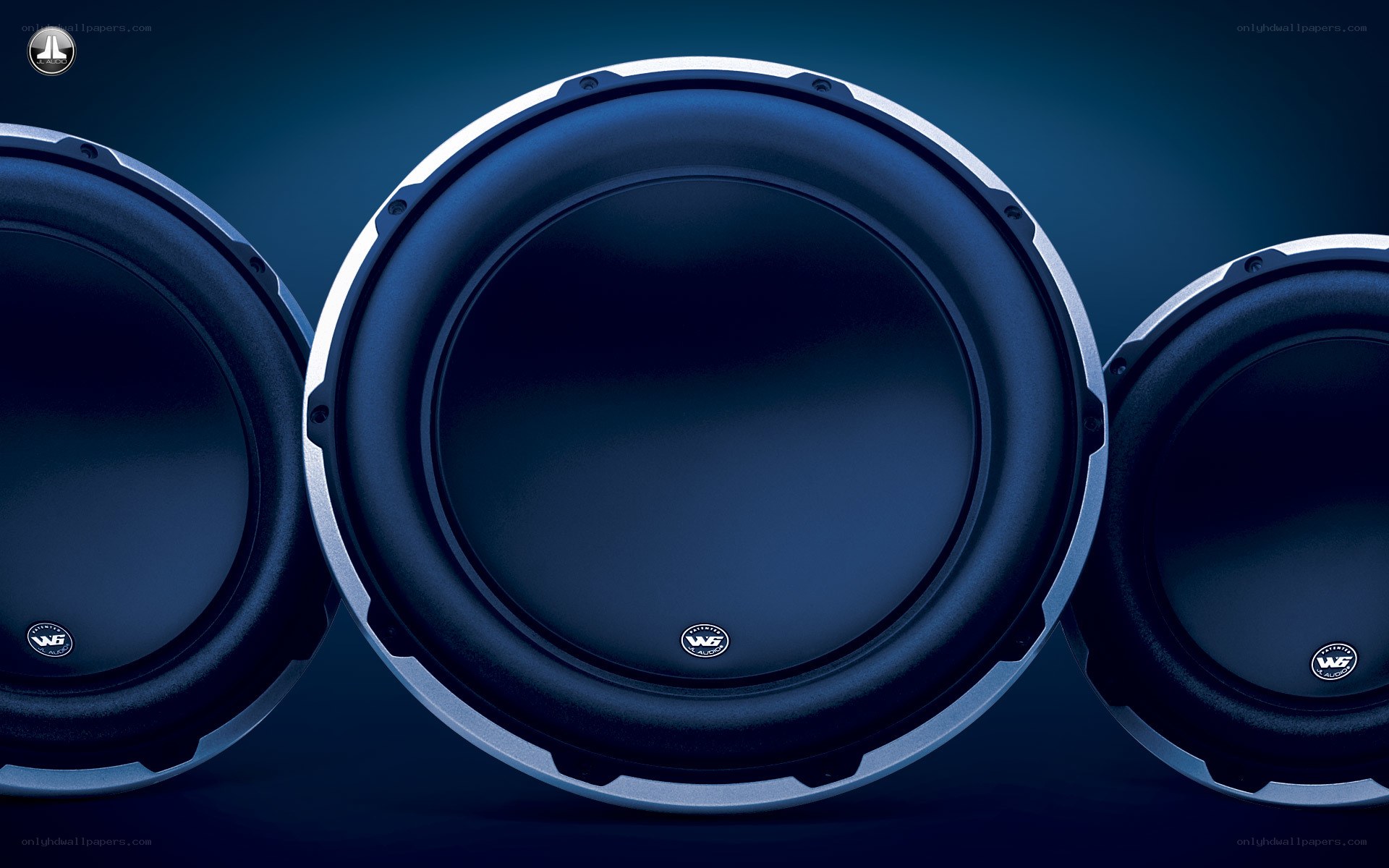 three subwoofers in a row