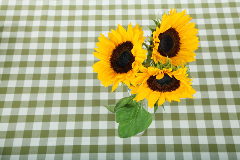 Three Sunflowers in Vase — Yellow