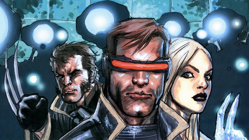 Three Superheroes in Comic Art