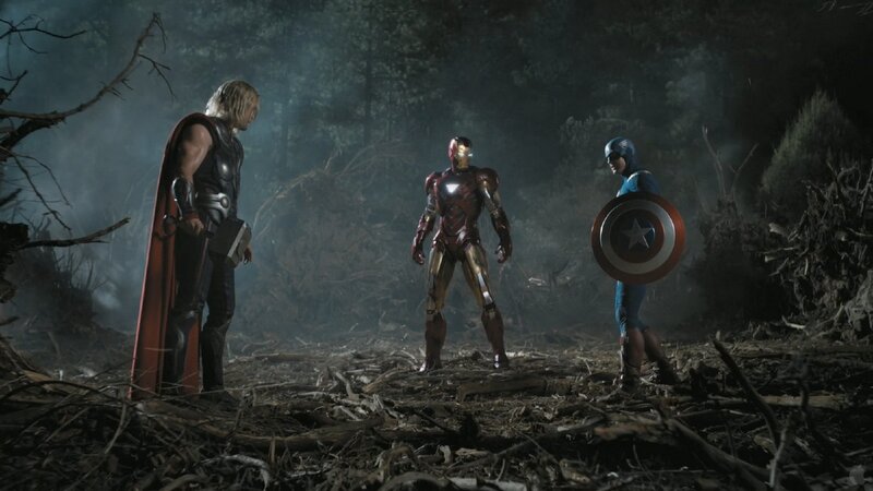 Three Superheroes in Forest