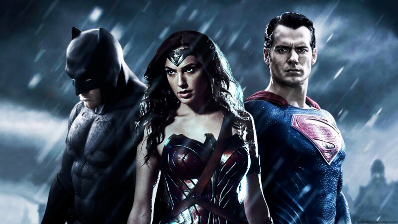 Three Superheroes in Rain