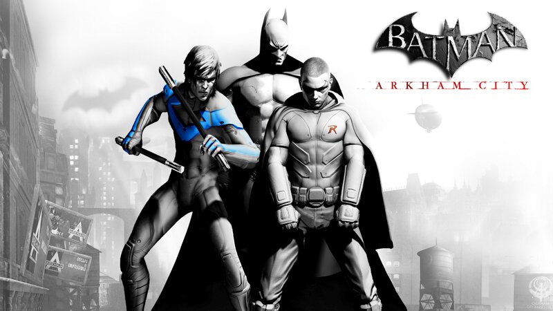 Three Superheroes Standing — Black, Dramatic