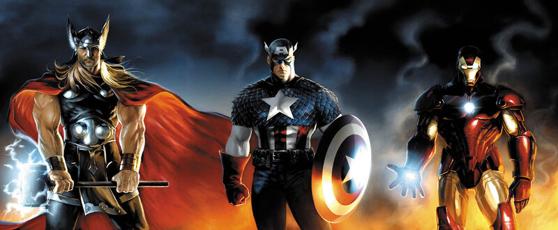 Three Superheroes Standing