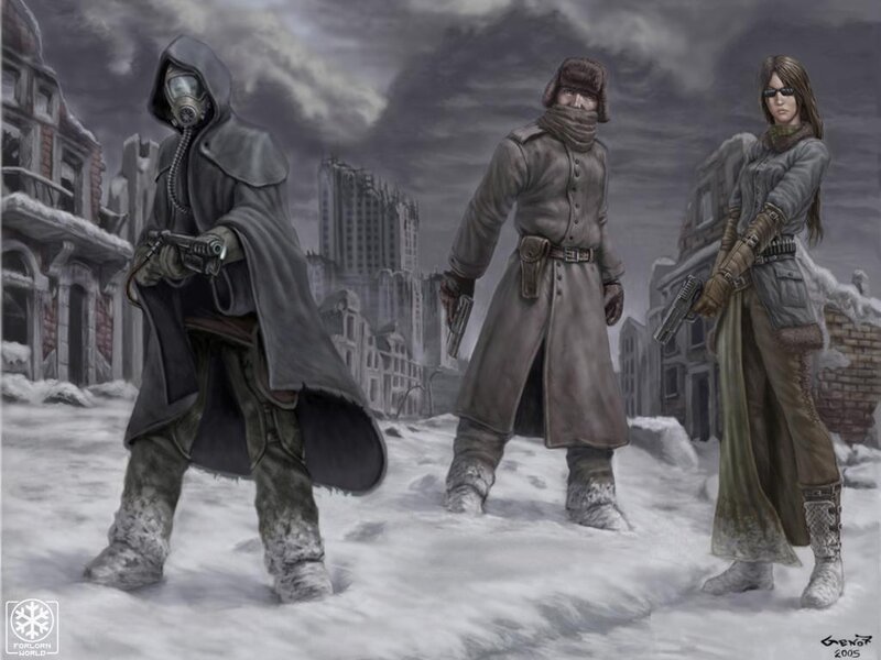 Three Survivors in Snow
