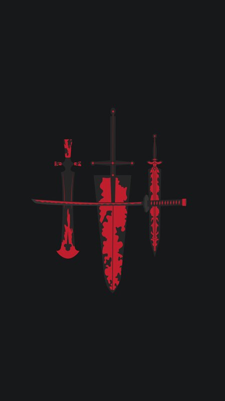 Three Swords on Black