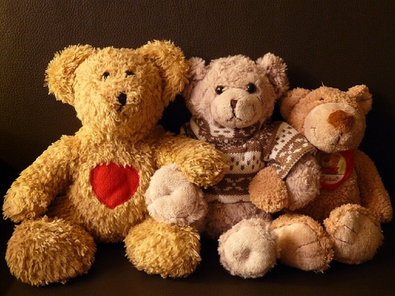 Three Teddy Bears — Brown, Calm, Photograph, Heart
