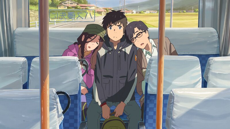 Three Teenagers on a Bus