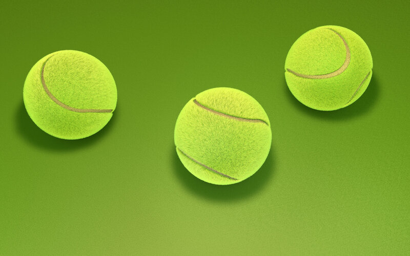 Three Tennis Balls