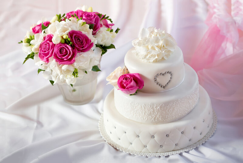 Three-tier Wedding Cake — White