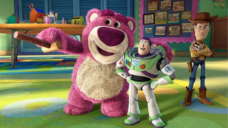 Three Toy Characters in Classroom