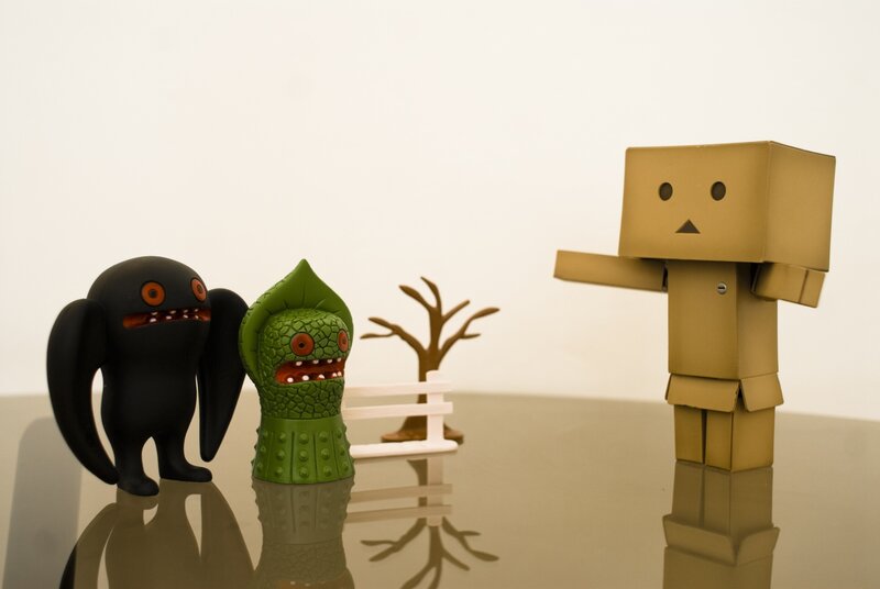 Three Toy Figures on Table