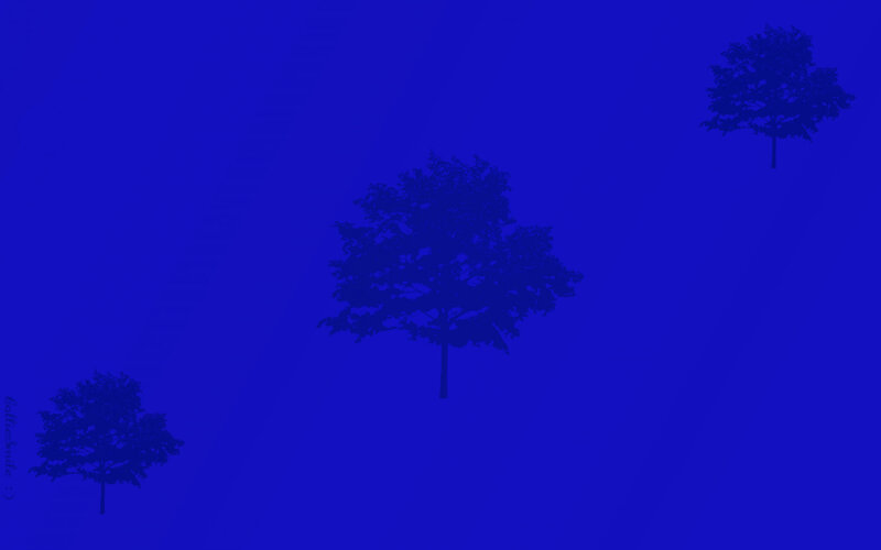 Three Trees on Blue