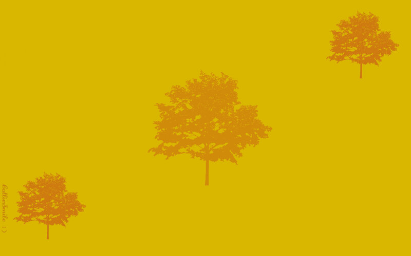 Three Trees on Yellow