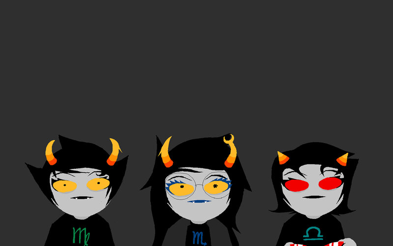 three troll characters with horns