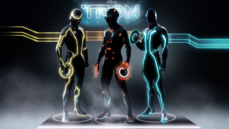 Three Tron Characters — Black
