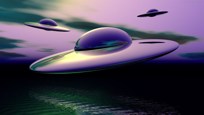 Three UFOs over Water