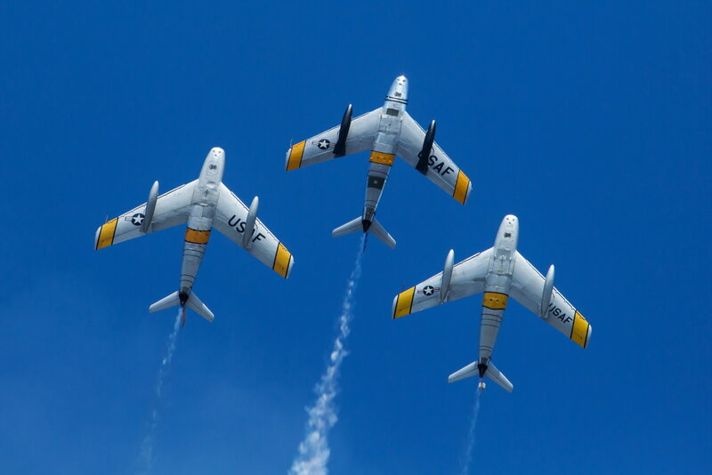 Three USAF jets in formation