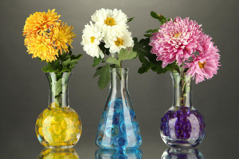 Three Vases with Chrysanthemums
