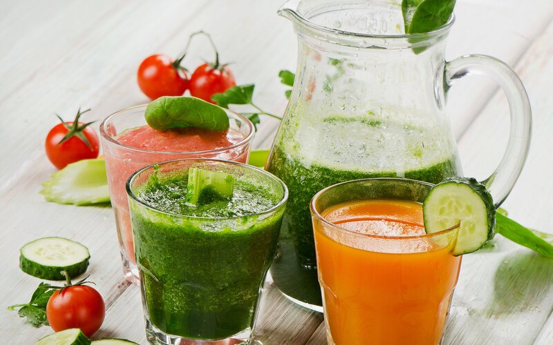 Three Vegetable Juices — Green