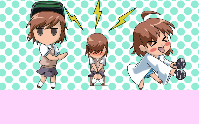 Three versions of a girl character