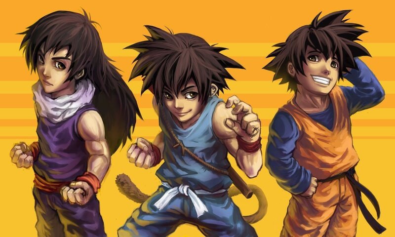 Three versions of a martial artist