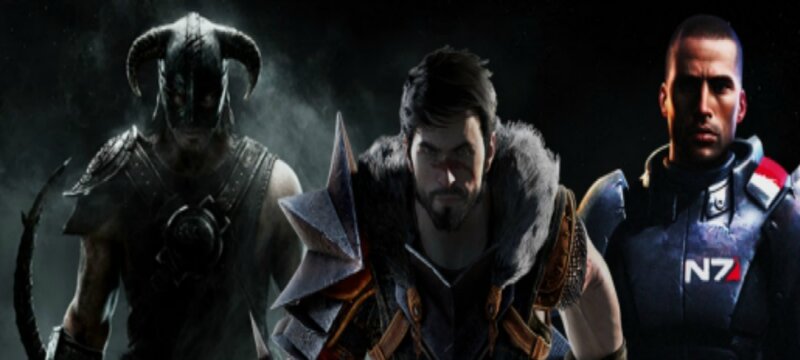 Three Video Game Characters — Black, Dramatic