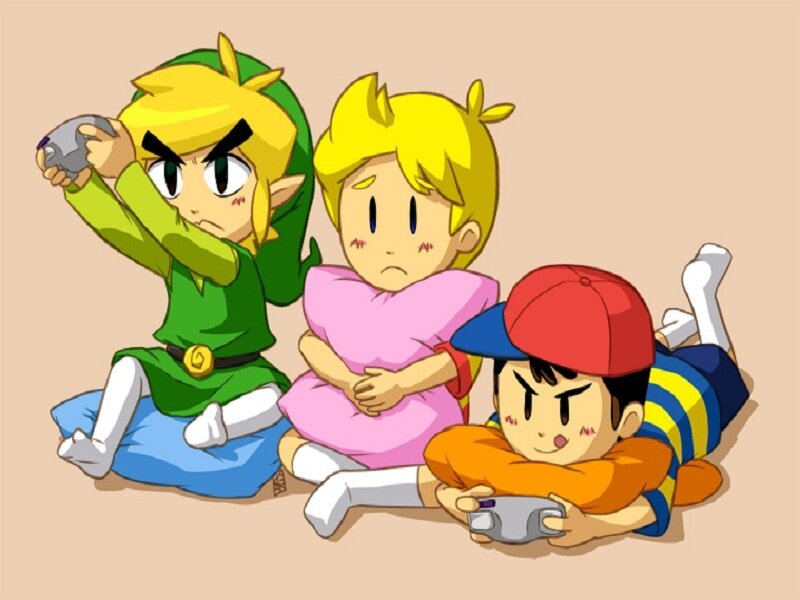 Three Video Game Characters — Yellow