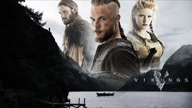 Three Vikings on a Lake