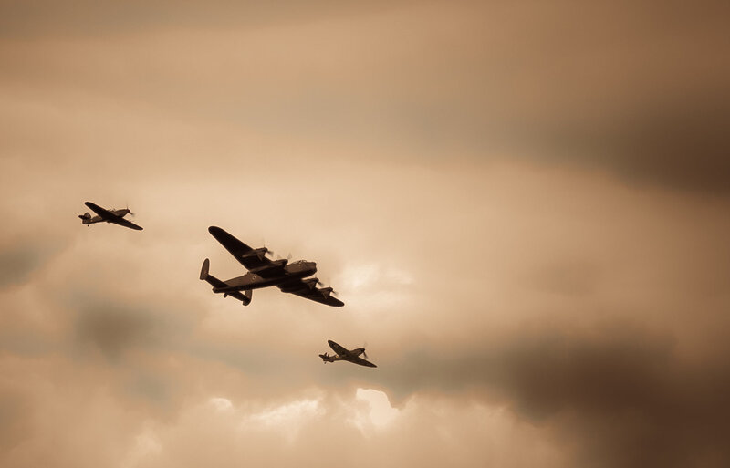 Three Vintage Airplanes — Brown