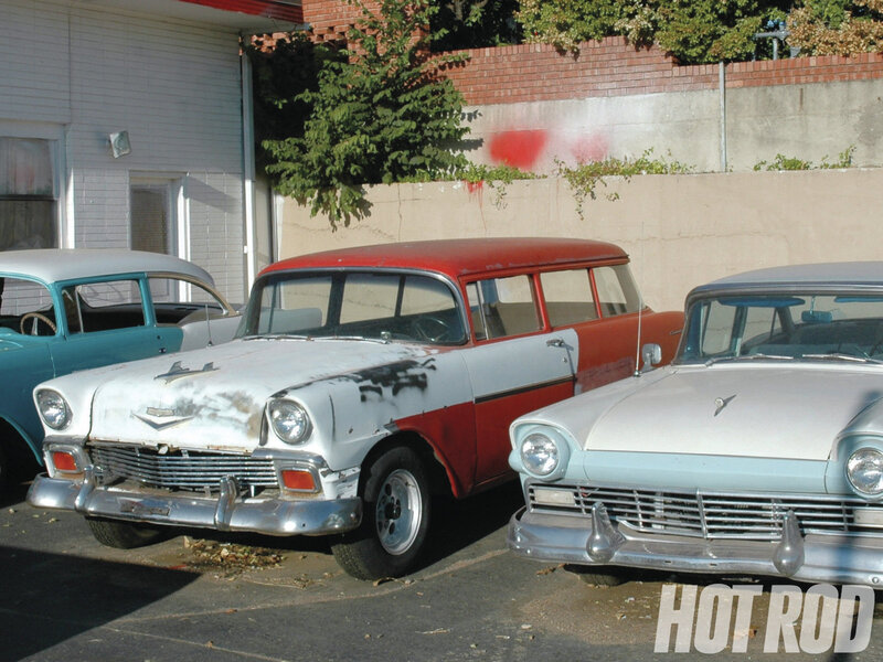 Three Vintage Cars — White