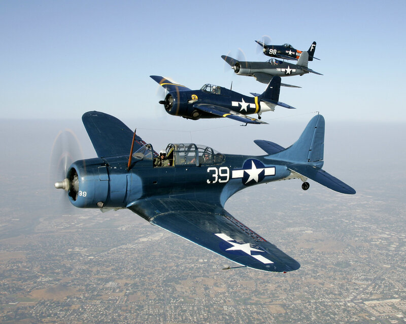 Three Vintage Military Planes