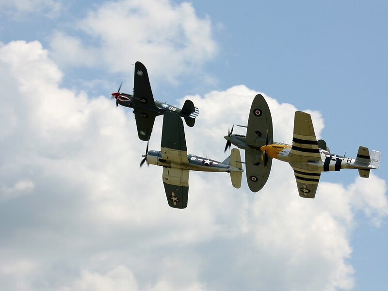 Three Vintage Warplanes