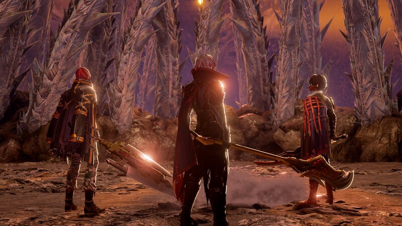 Three Warriors in Armor — Purple